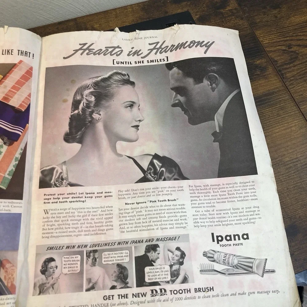 May 1939 Ladies Home Journal, Bridal Cover & Article, MCM Fashion, Glamour, Ads‎